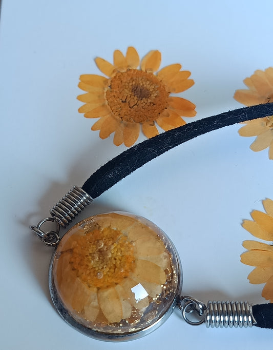 Pulsera de margarita naranja