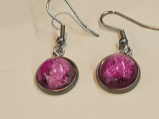 Pendientes colgantes rosas